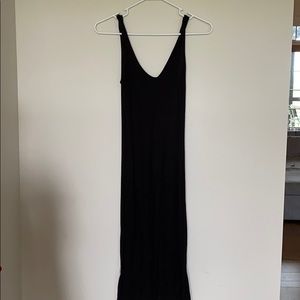 Black jersey maxi dress